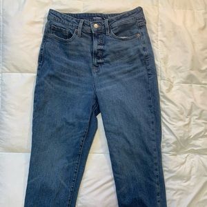 Old Navy Extra High Rise OG Straight Blue Jeans